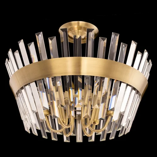 Люстра потолочная Вестерос CL307163 Citilux прозрачная на 6 ламп, основание бронзовое в стиле современный классический  фото 2